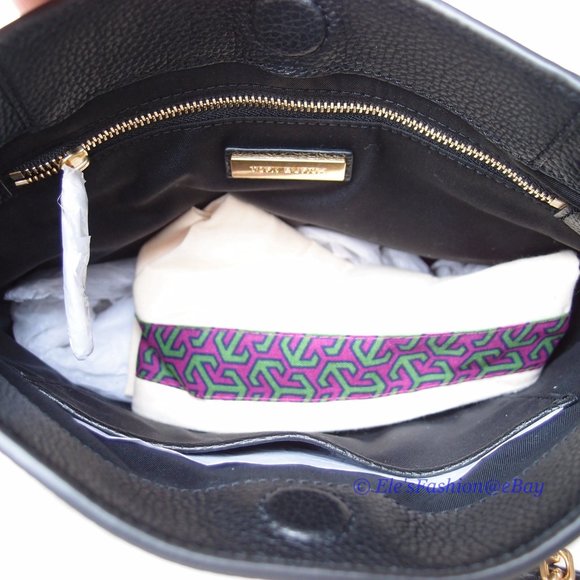 ❤️ NWT Tory Burch Carson Swingpack Chain Leather Shoulder Bag BLACK AUTHENTIC - Picture 13 of 15